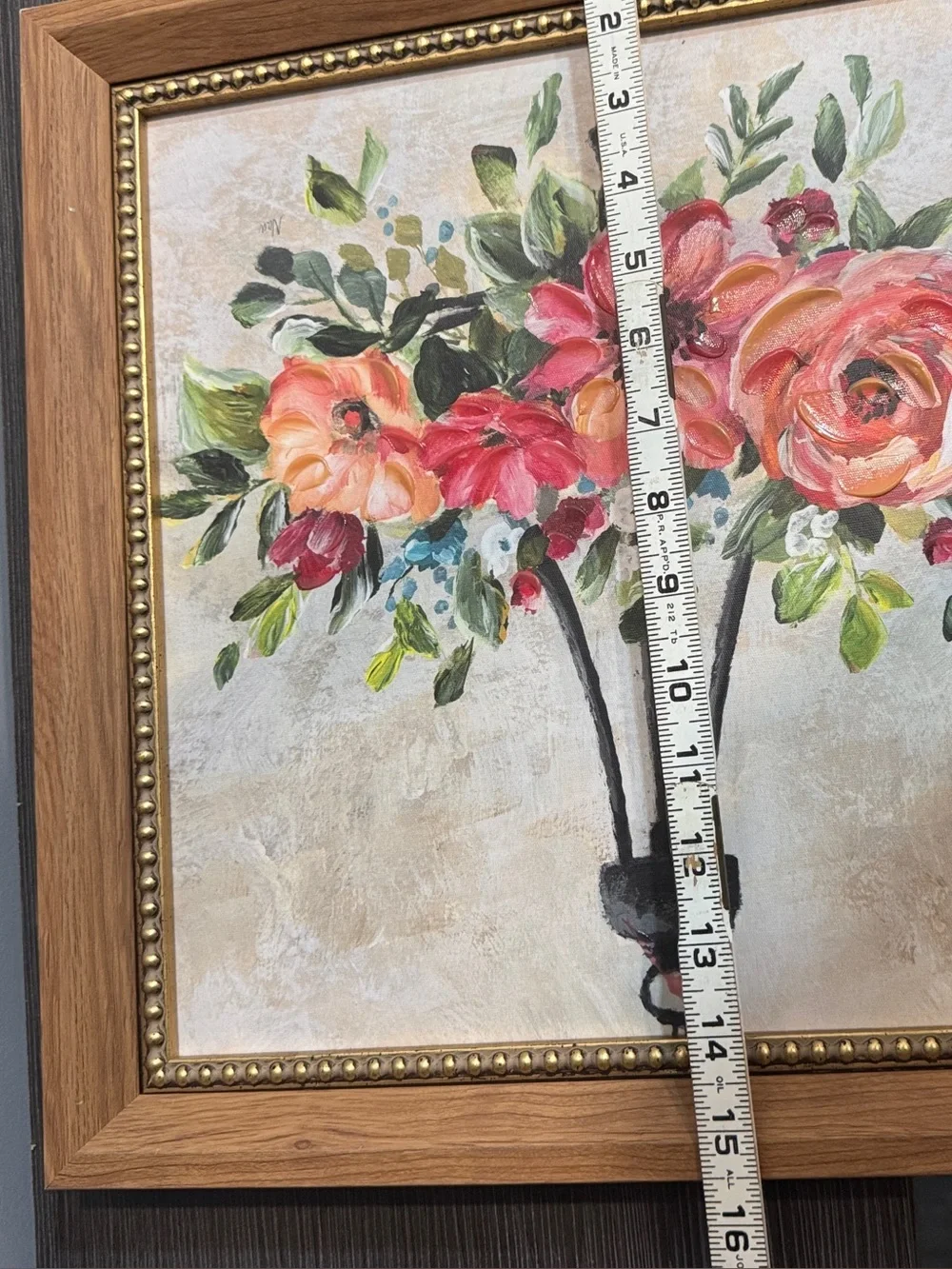 Hobby Lobby Floral Chandelier Wall Art - Peach, Coral & Green